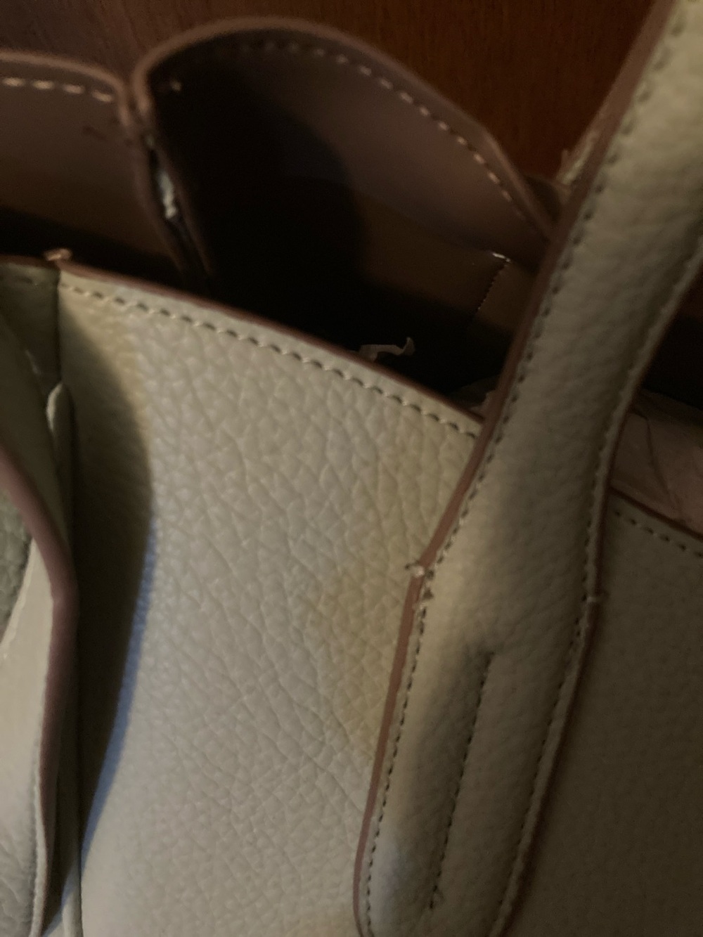 Anne Klein Mint Green Tote with Removable Brown Pouch - Picture 15 of 15